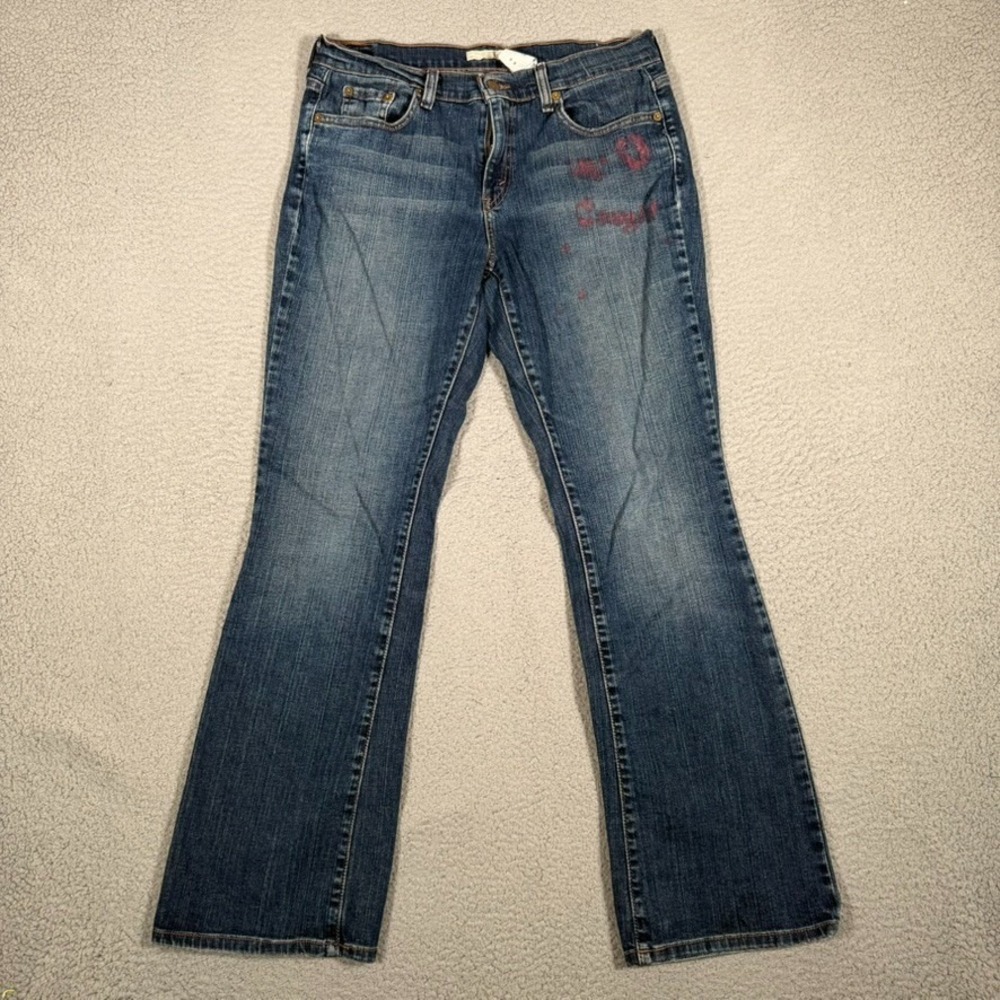 Levis Jeans Womens 8M 30x31 Blue 515 Bootcut 5 Pocket Denim Casual Preppy Logo
